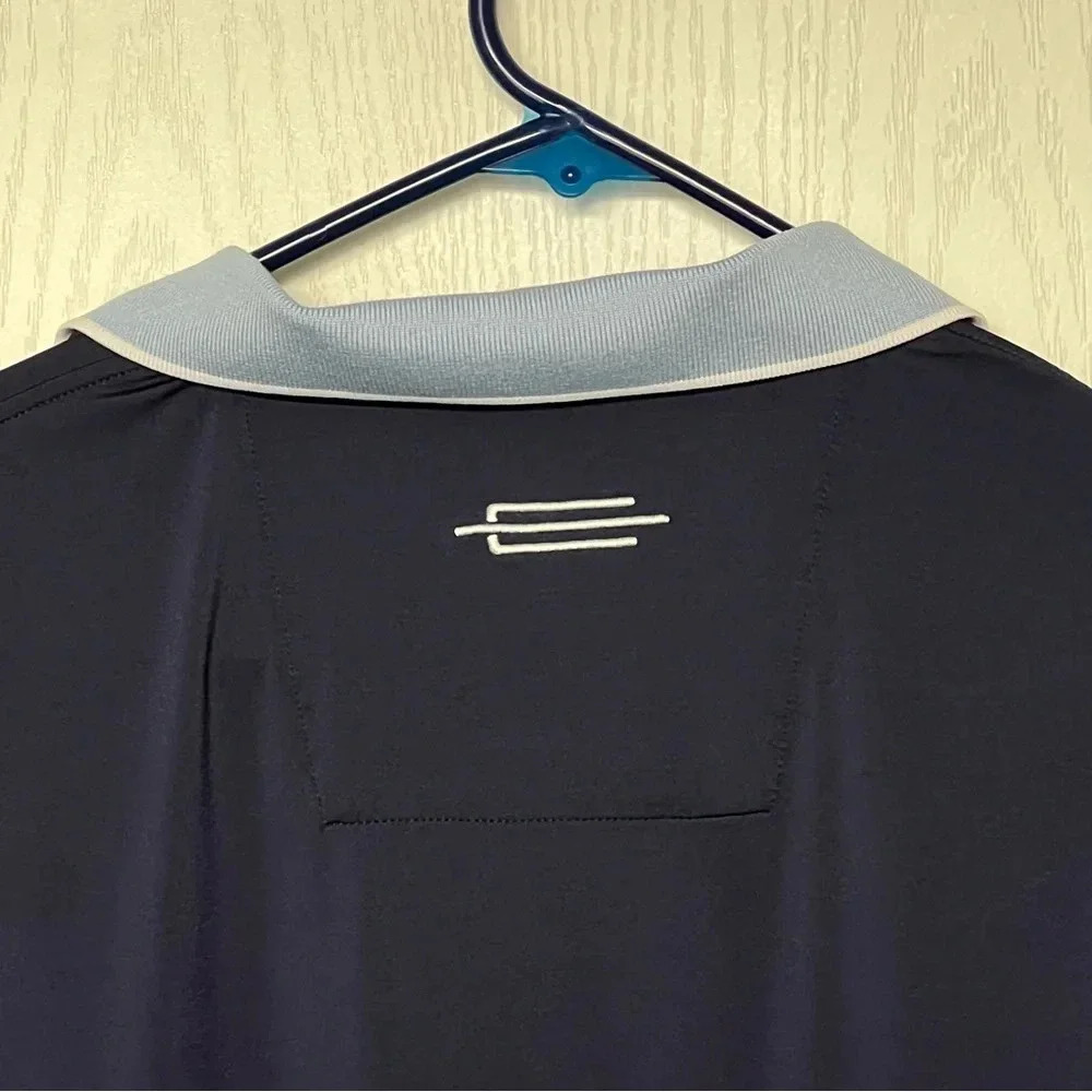 Carnoustie Tech Men’s Golf Polo Performance Wear Navy Light Blue Size XL - Picture 3 of 5